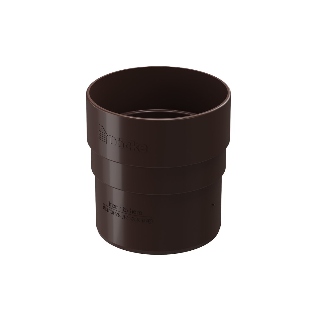 Муфта соединительная для водостока Docke Standard тёмно-коричневый
