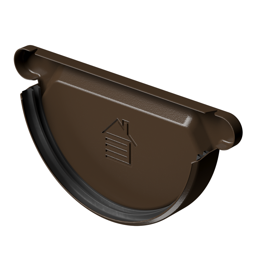 Заглушка желоба металлическая Docke Stal Premium каштан