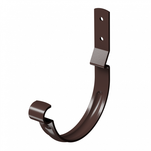 Карнизный крюк для желоба короткий (гнутый) Docke Stal Premium шоколад